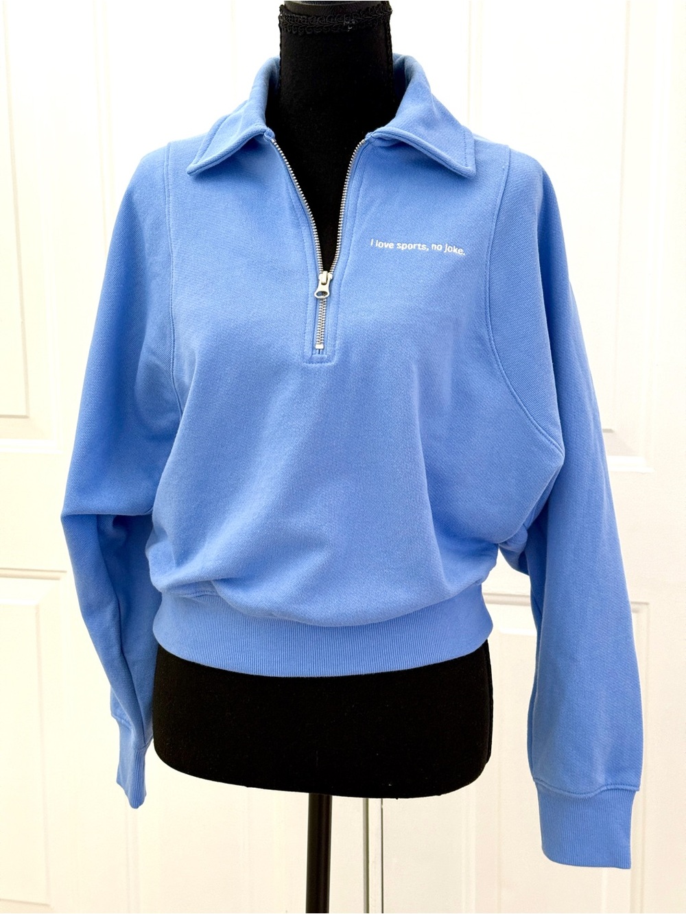 wild fable Sky Blue Quarter-Zip Sweatshirt - Picture 6 of 7